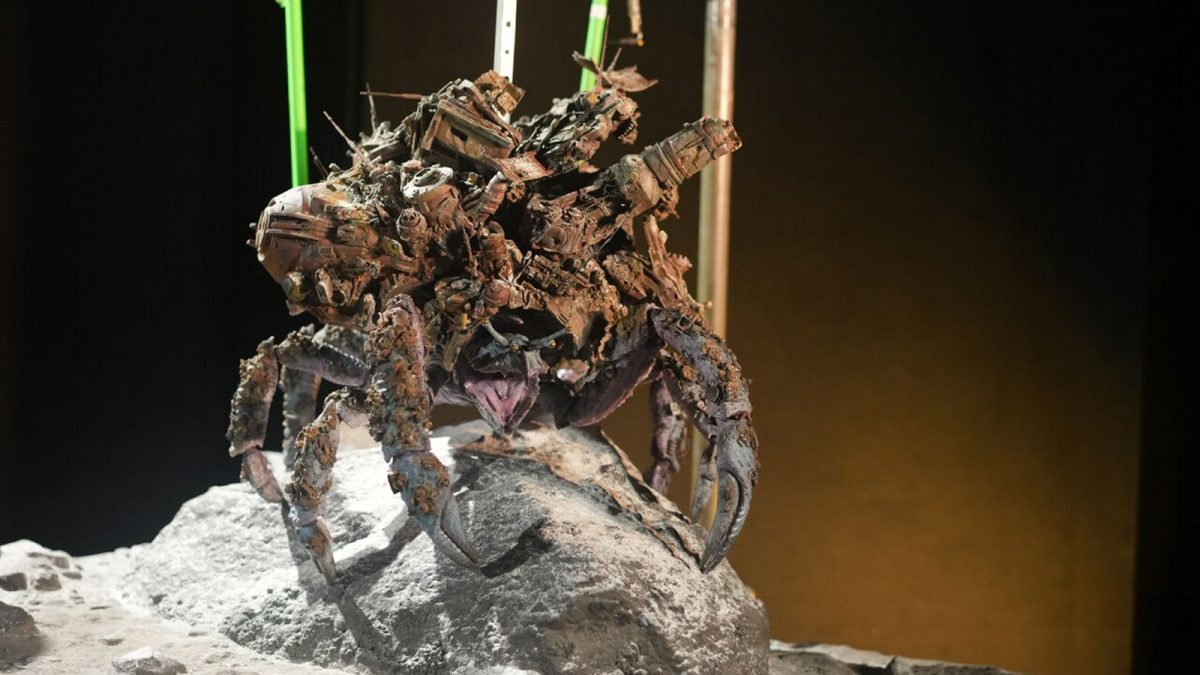 Das Modell der Riesenkrabbe bei den Tippett-Studio.