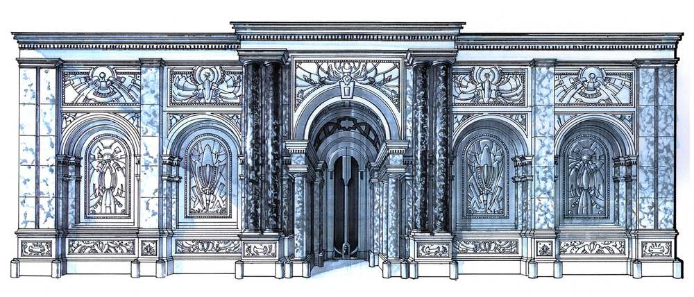 Konzept von Kurt Kaufman für eine Fassade auf Naboo.