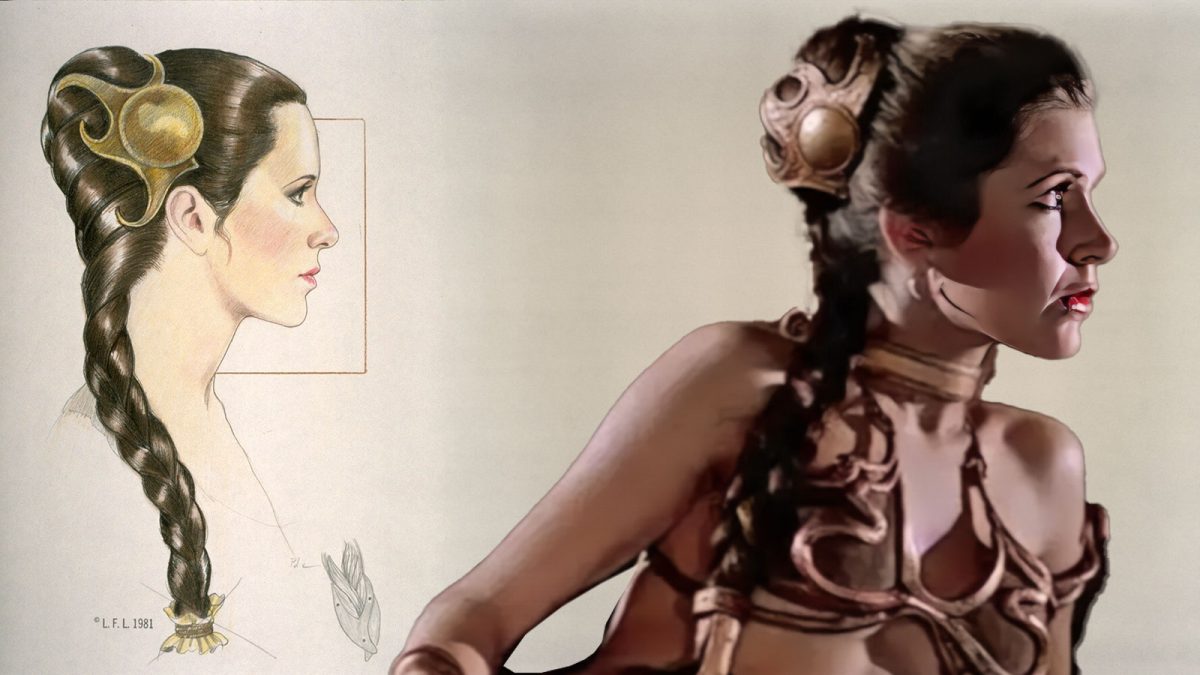 Leias Frisur in Jabbas Palast in Die Rückkehr der Jedi-Ritter