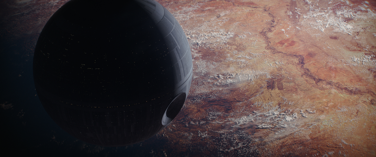 Der Todesstern im Orbit von Jedha.