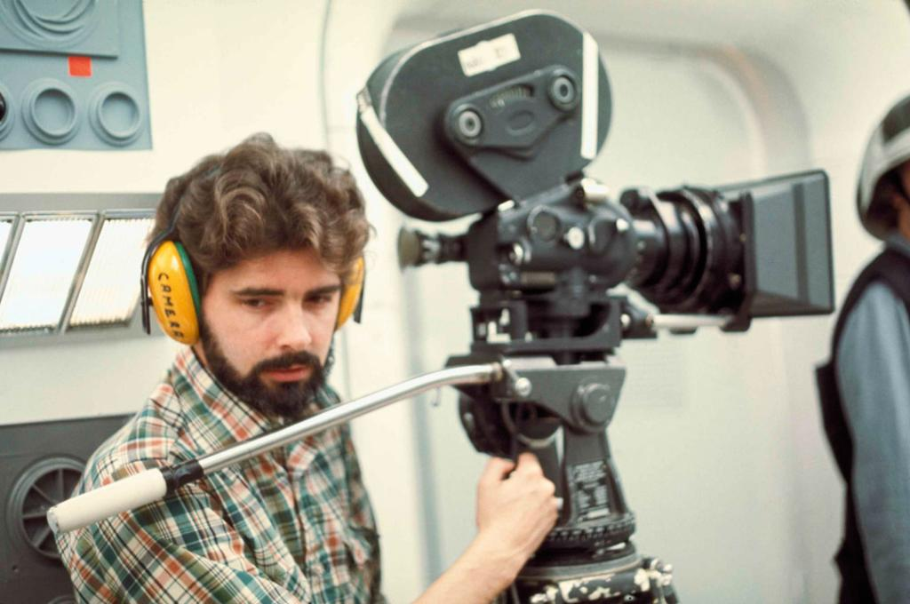 George Lucas beim Dreh der Tantive-IV-Szenen für Eine neue Hoffnung.