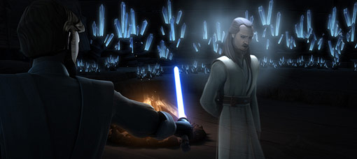 Qui-Gon Jinn erscheint Obi-Wan als Geist