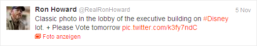Ron Howards Tweet Nr. 2