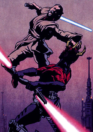 Obi-Wan gegen Darth Maul (aus'Visionaries')