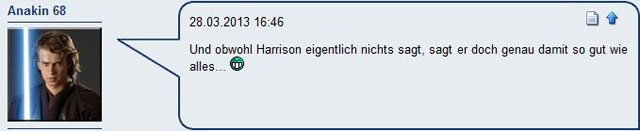 Harrison Ford sagt nichts und doch alles