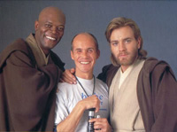Nick Gillard mit Samuel L. Jackson und Ewan McGregor