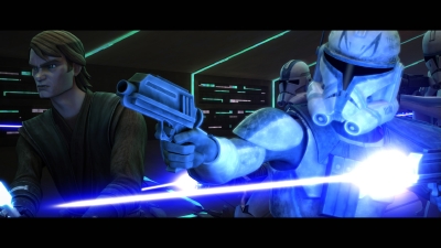 Anakin stemmt sich mit seinen Männern tapfer gegen den Angriff auf die Republik, der bereits seit einigen Tagen andauert. © 2014 Lucasfilm Ltd. / SUPER RTL