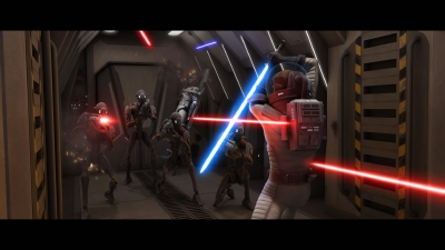 Anakin kämpft gegen die Eindringlinge. © 2014 Lucasfilm Ltd. / SUPER RTL
