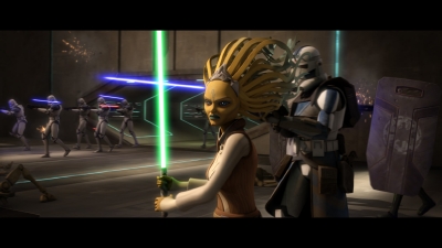 Die Zwillingsschwestern stehen Anakin und seinen Klondkadetten zur Seite. © 2014 Lucasfilm Ltd. / SUPER RTL