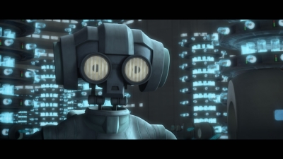 AZ-3 wird zum Komplizen von Kadett Fives. © 2014 Lucasfilm Ltd. / SUPER RTL
