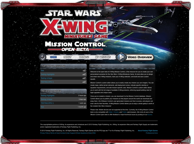 Star Wars X-Wing Mission Control