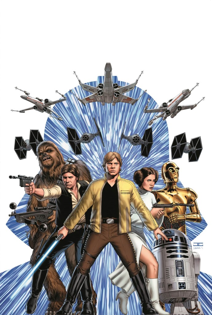 6 Dinge, die ihr nicht über <i>Star Wars #1</i> wisst…“></div><p></p>
<p><b>1. Star Wars #1 beinhaltet möglicherweise Easter Eggs</b><br />
Obi-Wan hat einmal gesagt: ‚Deine Augen können doch täuschen. Traue ihnen nicht.‘ Aber in diesem Fall ignoriert den Rat des Jedi-Meisters. ‚Ich gehe nicht genau drauf ein.‘ sagt Cassaday. ‚Aber in Anbetracht der Tatsachen, dass wir in einer imperialen Waffenfabrik sind und der Rest des Mondes ein intergalaktischer Schrottplatz ist, würde ich nahelegen wollen, dass es vielleucht ein paar witzige Dinge in den Schatten gibt…‘<br />
<b>2. Als es ums Schreiben ging, stellte sich ein Charakter als besonders schwer einfangbar heraus.</b><br />
Alle Helden und Schurken aus Star Wars – von Braggadocio-Schurken zu bösen Sith-Lords – sind einzigartig hinsichtlich Persönlichkeit. Aber was Aaron angeht, war es das allerschwierigste am ganzen Skript, einen geschwätzigen Droiden zu schreiben. ‚Das Schwerste war es, C-3POs‘ Stimme richtig hinzubekommen.‘, sagt er. ‚Denn sie ist sehr markant. Aber es ist auch der witzigste Teil, der er ist der Kerl, welcher den Großteil der Filme damit verbringt, jeden zu beschuldigen und zu streiten.‘ Zum Glück hatte Aaron das nötige Handwerkszeug dazu. ‚Es hilft, wenn man sich im rechten Alter befindet‘, meint er. ‚Wenn man als Kind mit Star Wars aufwächst, dann hat man diese Stimmen im Kopf. Wir alle sind als Kinder in unseren Hinterhöfen herumgerannt, haben Stecken geschwungen und vorgegeben, Han Solo, Luke Skywalker oder Prinzessin Leia zu sein. Man spielt diese Charaktere nach. Im Grund genommen war meine Kindheit also eine gute Recherche für meine gegenwärtige Arbeit.</p>
<div align=