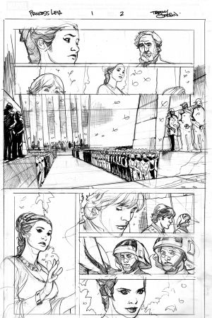 Zeichnungen zu Reihe <i>Princess Leia</i>