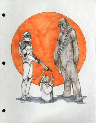 Yoda, Klon und Wookiee
