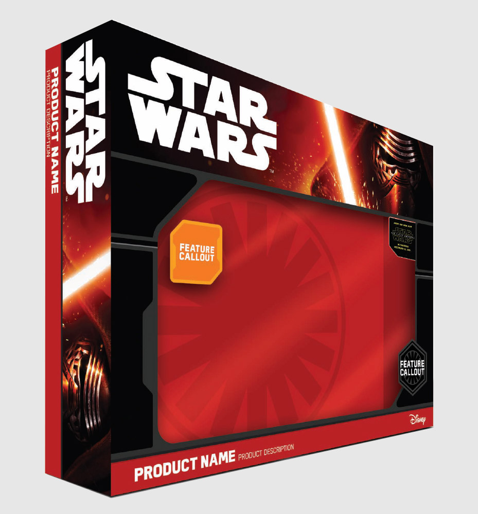 Verpackungsdesign für'The Force Awakens'-Merchandise