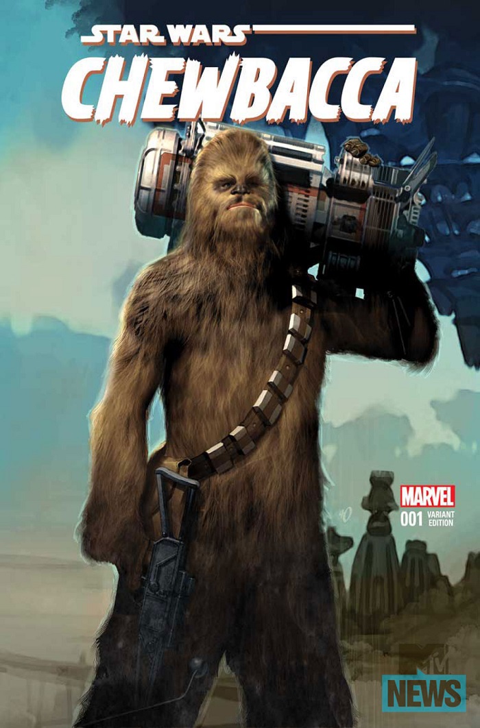 Ein anderes Cover zu <i>Chewbacca</i>„>Dies wird sich wahrscheinlich ziemlich esoterisch anhören, aber wer ist Chewie? Ich habe den Eindruck, dass wir ihn – in Filmen, Cartoons und all den Dingen – bisher immer nur in Beziehung zu anderen Figuren gesehen haben. Ganz besonders Han, aber auch 3PO und alles andere. Ihr versetzt ihn also in eine Situation, wo er die Hauptrolle des Werks einnimmt – wie erkundet ihr ihn hierbei psychologisch? Was geht hinter dem Fell vor sich?</b><br /> Ich denke, Chewbacca hat die Seele eines Kriegers. Er ist vielleicht ein ehemaliger Ronin, der in Han einen neuen Meister findet. Doch er tut das für das größere Ganze. Er hat seine eigenen Bestrebungen beiseitegeschoben, um sich dem Kampf anzuschließen. Das Beste an Chewbacce ist, dass er eine Figur ist, die einen in Star Wars den Schwierigkeiten rausholt und einen nicht darin verwickelt.<br /> Viele Figuren können einen in Schwierigkeiten bringen. Wenn die Chips fallen, fangen die Leute an zu schreien: ‚Chewie, schaff uns hier raus. Chewie wir müssen hier raus. Ducken!‘ – nur einen Moment, ehe es zu spät ist.</p> <p><b>Ich bin sicher, Sie können noch nicht so viel darüber reden, aber werden wir neben den neuen Planeten und den neuen Weggefährten auch irgendwelche alten Freunde oder Orte zu sehen bekommen?</b></p> <p>Oh, was haben wir denn da: Ein Rebellenspion versucht, all unsere Geheimnisse zu stehlen… Weißt du was, dies ist eine Geschichte, die sich wirklich auf Chewbacca konzentriert, aber ich sage niemals nie. Du weißt nie, wer oder was noch auftauchen könnte.</p> <p><b>Sie haben es vorher schon kurz angeschnitten: Sie sind von dem Angebot für “Deadpool” als Ko-Autor tätig zu sein in relativ kurzer Zeit dazu gekommen, eine der wenigen “Star Wars Comic”-Reihen, die veröffentlicht werden, zu schreiben. Wie haben Sie diese Reise erlebt?</b></p> <p>Manchmal wache ich auf und denke, es ist alles ein großer Streich, den man mir spielt. Ich habe mir niemals erträumt, dass ich von etwas leben könnte, das ich so sehr liebe. Und ich bin von Anfang an „Star Wars“-Fan. Einige meiner frühesten Erinnerungen sind, wie ich “Star Wars” in einem Drive-In Kino sehe. Und ich bin direkt daran hängen geblieben.<br /> Daran nun teilzuhaben – insbesondere im Vorfeld eines neuen Kinofilms, den ich mit meinen Sohn sehen kann – ist so unglaublich. Ich bin Marvel, <a data-autolink-id=