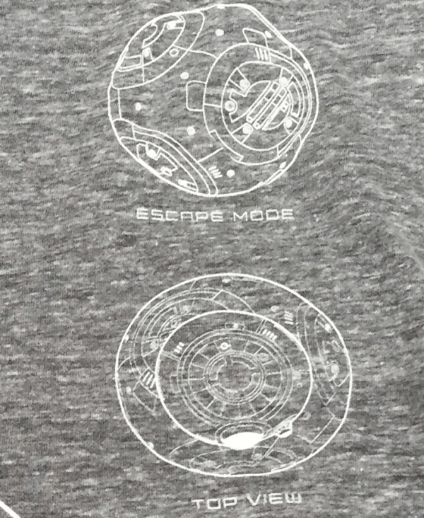 Dieses Shirt zeigt anscheinend den Fluchtmodus von BB-8
