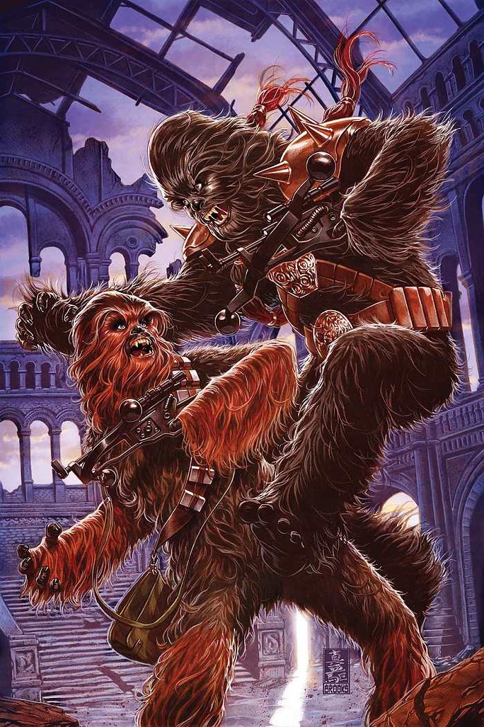 <i></noscript>Star Wars #14: Vader Down, Part 5</i>„></p> <h2>Star Wars #14: Vader Down, Part 5</h2> <ul> <li>Chewbacca gegen Black Krrsantan!</li> <li>Was braucht man noch?</li> <li>Marvels erstes Star Wars-Event geht weiter.</li> </ul> <p>Dieser Band wird am 30. Dezember erscheinen.</p> <p><br style=