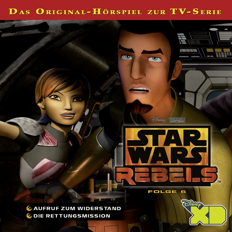 Hörspiel zu den Episoden <i>Aufruf zum Widerstand</i> und <i>Die Rettungsmission</i>„><br /> <b>Aufruf zum Widerstand</b><br /> Senator Trayvis ist als Handlanger des Imperiums enttarnt und verbreitet in den imperialen Nachrichten Unwahrheiten über die Rebellen.<br /> Das kann Kanan nicht länger hinnehmen. Zusammen mit seinen Freunden will er den zentralen Kommunikationsturm des Imperiums anzapfen<br /> und darüber einen Aufruf zum Widerstand senden. Doch Ezra hat Angst, dass er seine neue Familie auch noch verliert …<br /> <br /> <b>Die Rettungsmission</b><br /> Kanan opfert sich für die Freunde und wird gefangen genommen. Natürlich wollen die Rebellen den Jedi befreien, doch der mysteriöse Fulcrum überzeugt Hera den Plan aufzugeben. Ezra hält sich allerdings nicht an diese Order. Um Kanan zu finden, enthüllt er dem Waffenhändler Vizago die geheime Identität seines Meisters…</p></blockquote> <p>Auch dieses Hörspiel lässt sich <a href=