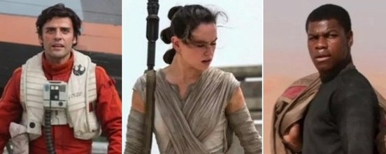 Rey, Poe und Finn