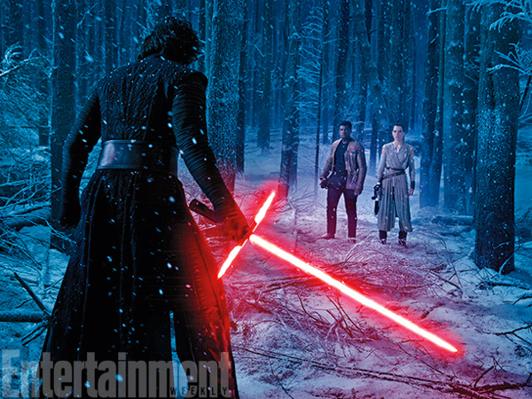 Finn und Rey begegnen Kylo Ren