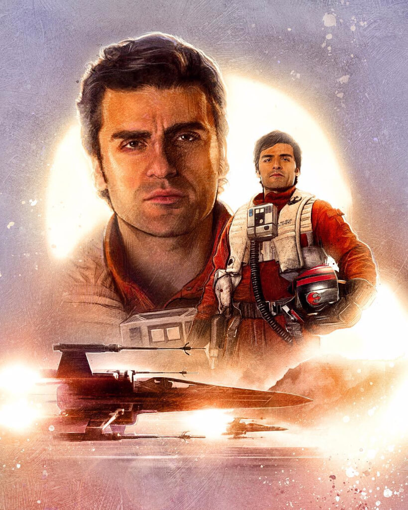 Promo-Zeichnung für Das Erwachen der Macht: Poe Dameron