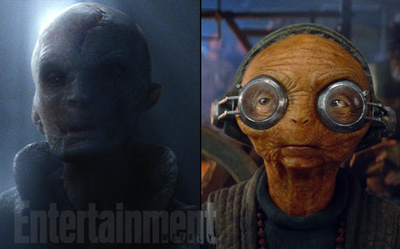 Zu den Fotos von Snoke und Maz