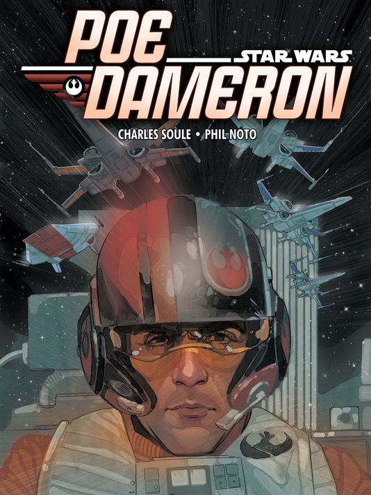 <i>Star Wars: Poe Dameron</i>„><br /> Mal abgesehen davon, dass er der größte Pilot der Galaxis ist, weiß man über Poe noch nicht viel.<br /> Dieses Frühjahr wird sich dies allerdings ändern.</p> <p>Das Fliegerass des Widerstands, welches von Oscar Isaac gespielt wird, erhält seine eigene Comicserie aus dem Hause Marvel unter dem Titel <i>Star Wars: Poe Dameron</i> – Charles Soule (<i>Star Wars: Lando</i>) wird die Reihe schreiben, die Zeichnungen werden aus der Feder von Phil Noto (<i>Star Wars: Chewbacca</i>) stammen.</p> <p>Poe ist einer der gefeierten neuen Charaktere aus dem großartigsten Film aller Zeiten, ‚wenn man sieht, wie stark die Leute auf ihn reagieren, haben wir den Eindruck, hoffentlich in einer recht guten Ausgangsposition zu sein.‘ meint Soule.</p> <p>Noto fügt an: ‚Ich habe auf Twitter und Instagram gesehen, wie Leute in Comics nach Poe Dameron suchen. Da haben wir jetzt ganz schön Druck, wir müssen abliefern.‘</p> <p>Das Internet hat die brüderliche Kameradschaft zwischen Finn (John Boyega) und Poe Dameron gut aufgenommen – die Comicreihe, die im April zum ersten Mal erscheint, konzentriert sich auf die Vorgeschichte der Eröffnungssequenz von ‚<a data-autolink-id=