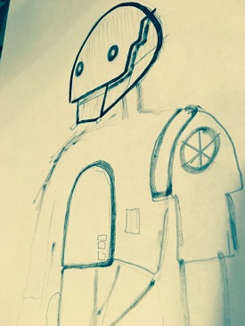 Skizzen des neuen Droiden