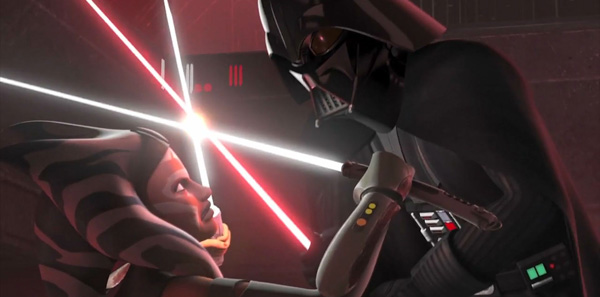 Ahsoka Tano gegen Darth Vader