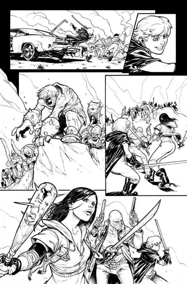 ack/Slash: Son of Samhain #2 - Sketch-Zeichnung Seite 2