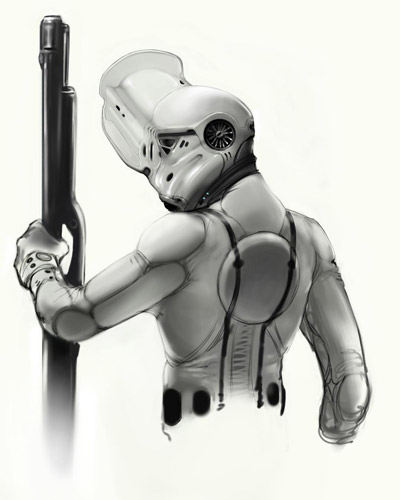 Eine Star-Wars-Spiele-Konzeptzeichnung von Carlos Huante