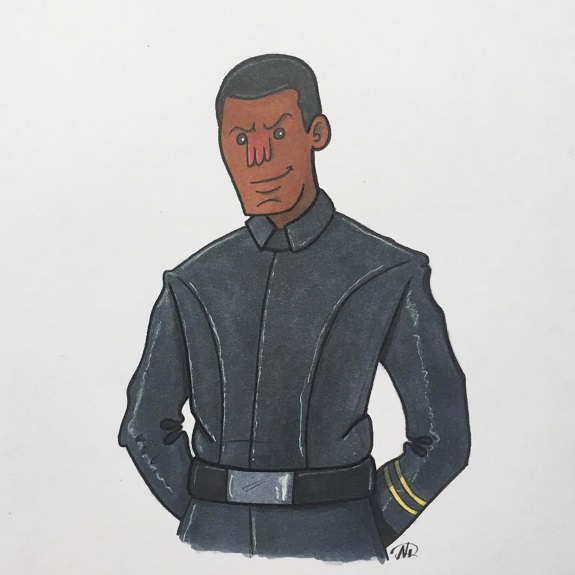 Finn in Uniform zu Episode VIII