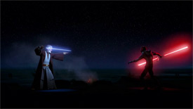 Ben Kenobi gegen Darth Maul in Twin Suns