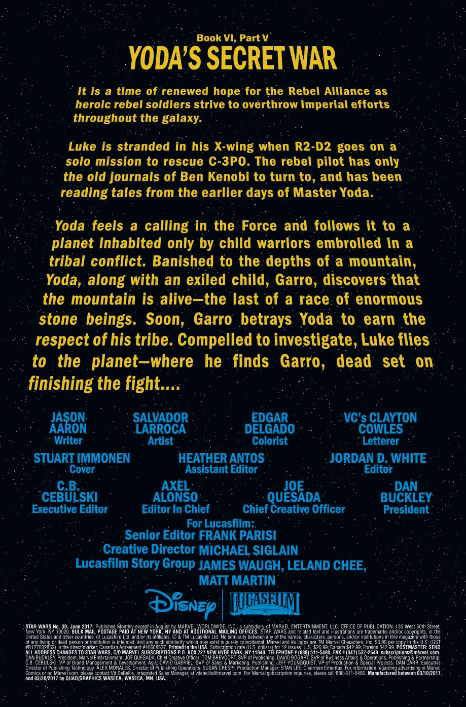 Vorschauseiten für Star Wars #30