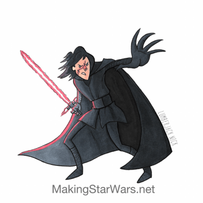 Konzept-Nachzeichnungen: Phasma, Exekutionstruppen und Kylo Ren