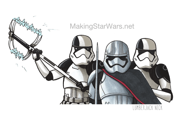 Captain Phasma in Episode VIII mit Exekutionstrupplern