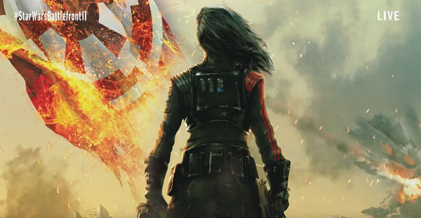 Star Wars Battlefront 2 - Iden Versio vor der imperialen Flagge