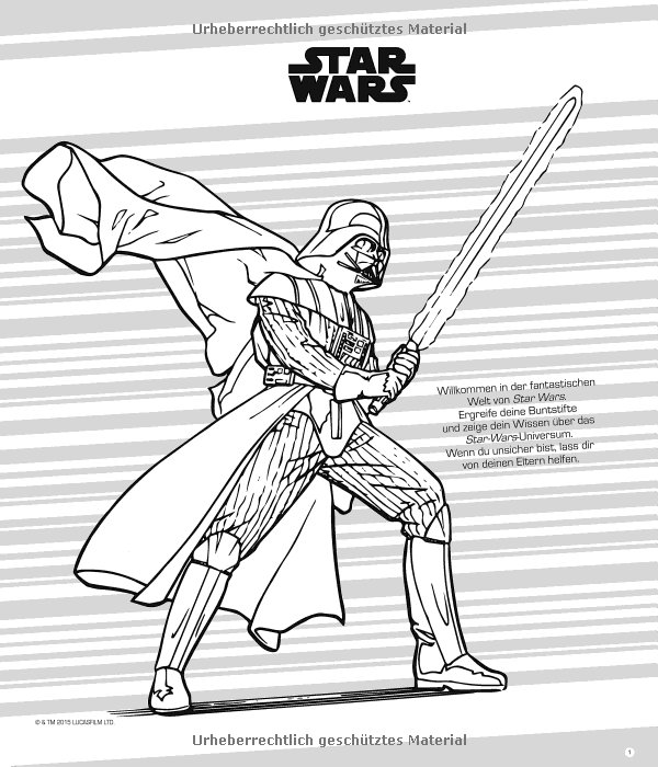 Mal- und Rätselspaß Darth Vader - Vorschau Seite 1