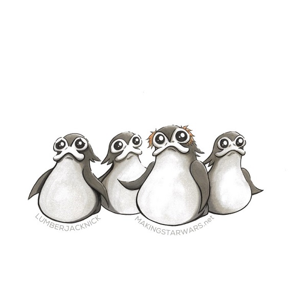 Die Porgs in'The Last Jedi'.