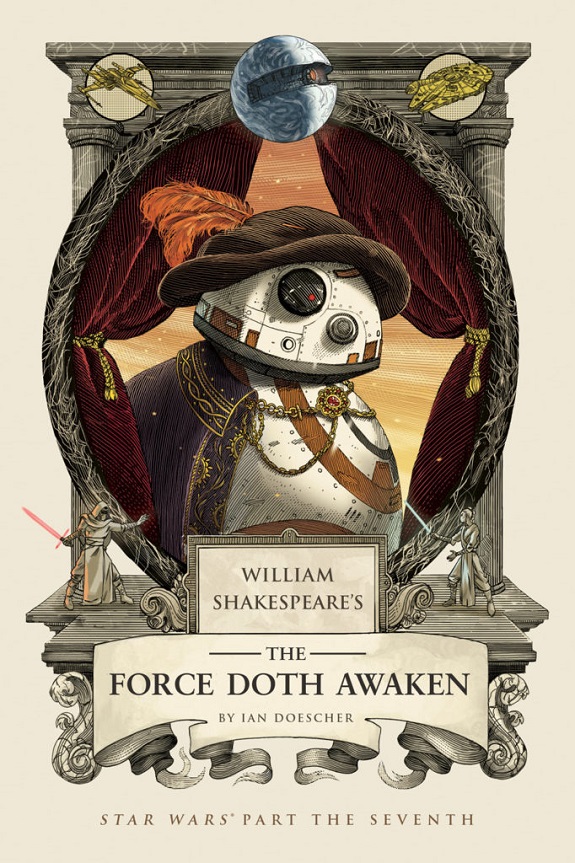 Cover zu <i>The Force Doth Awaken</i>„></div><p>Doch nicht nur das – darüber hinaus hat die offizielle Seite dem Illustrator, Nicolas Delort, einige Fragen zu seiner Covergestaltung gestellt:</p>
<blockquote class=