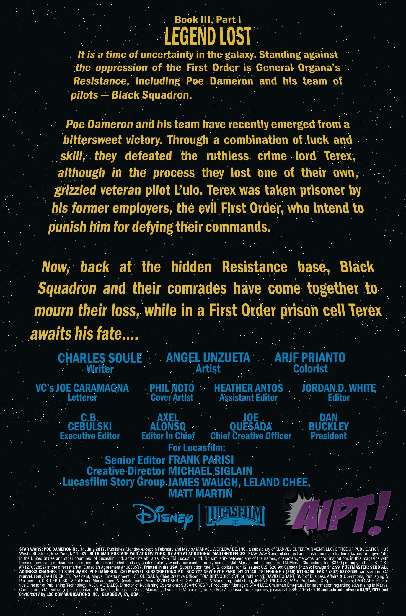 Vorschauseiten für Poe Dameron #14