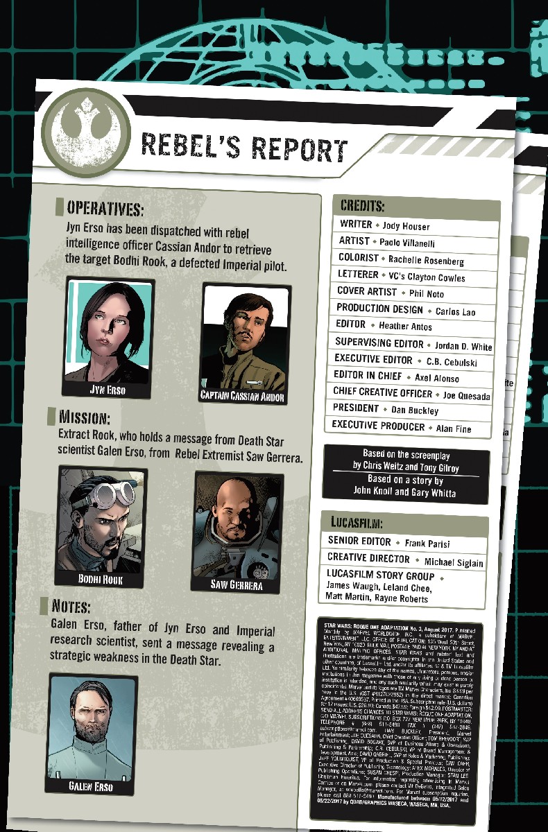 Vorschauseiten für Rogue One #3