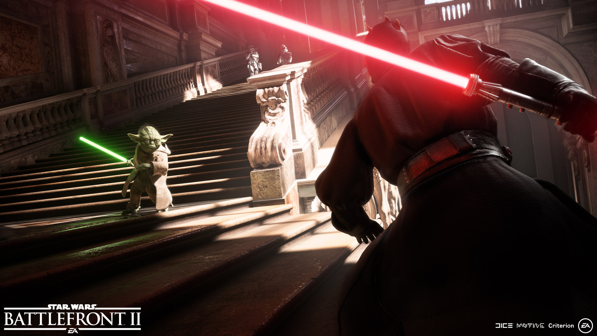 Yoda und Darth Maul auf Naboo