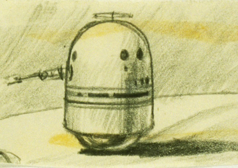 Ralph McQuarries Konzept für R2-D2