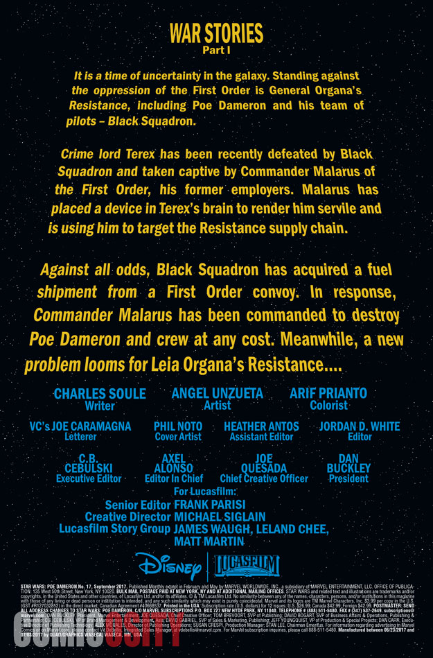 Vorschauseiten zu Poe Dameron #17