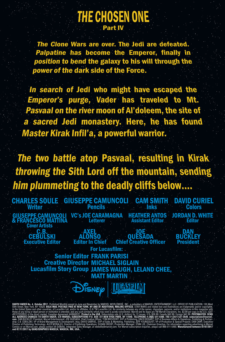Vorschauseiten zu Darth Vader #4