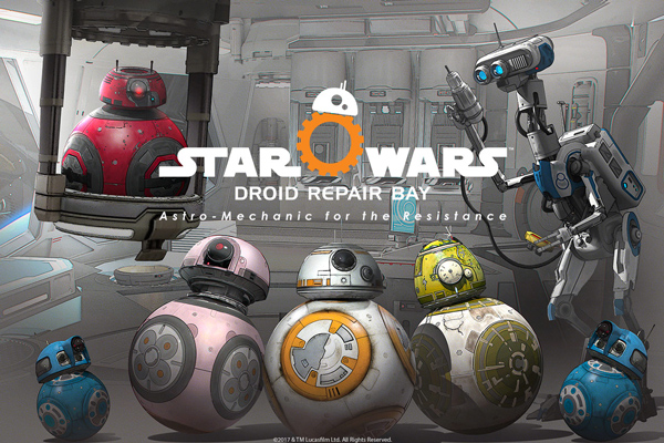 <i>Star Wars: Droid Repair Bay</i>„></div><p>Darin arbeitet man als Mechaniker des Widerstands an Bord von General Leia Organas Flagschiff und repariert (wer hätte das gedacht) Droiden. Unter den Droiden befindet sich natürlich BB-8, aber auch drei weitere, neue BB-Einheiten, sowie einige weitere Droiden.</p>
<div class=