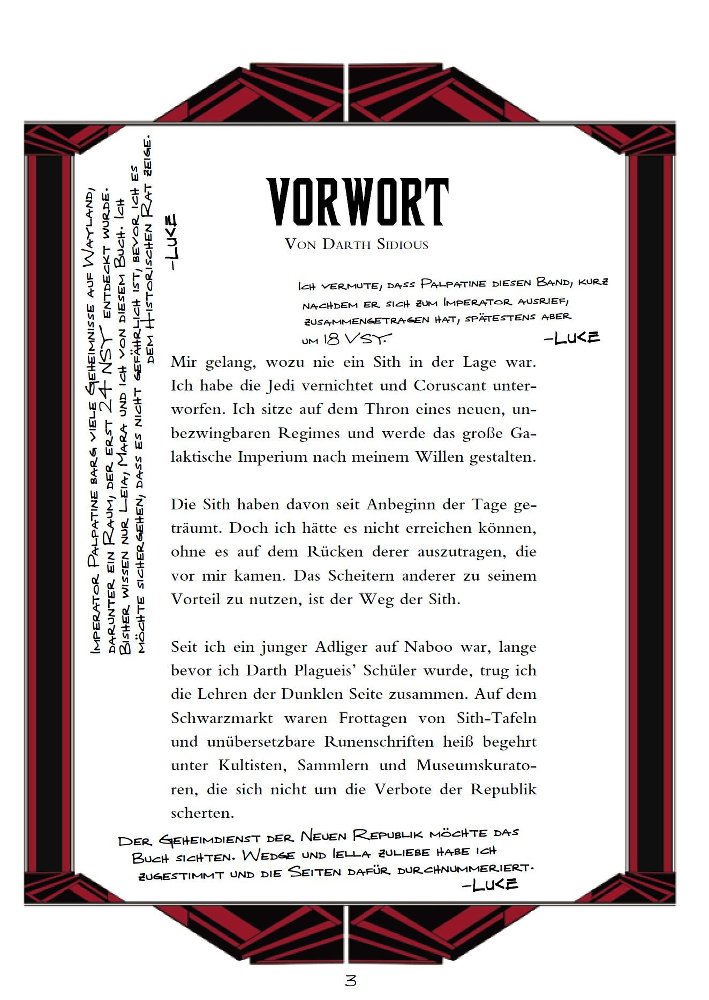 Das Buch der Sith - Vorschau Seite 1