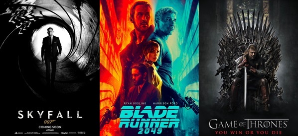 Skyfall Blade Runner 2049 Game of Thrones